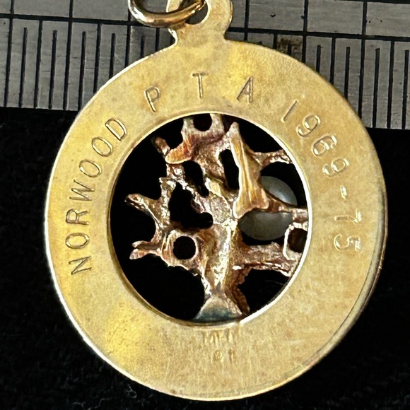 14K and gemstone Tree of Life appreciation charm - Picture 3 of 3